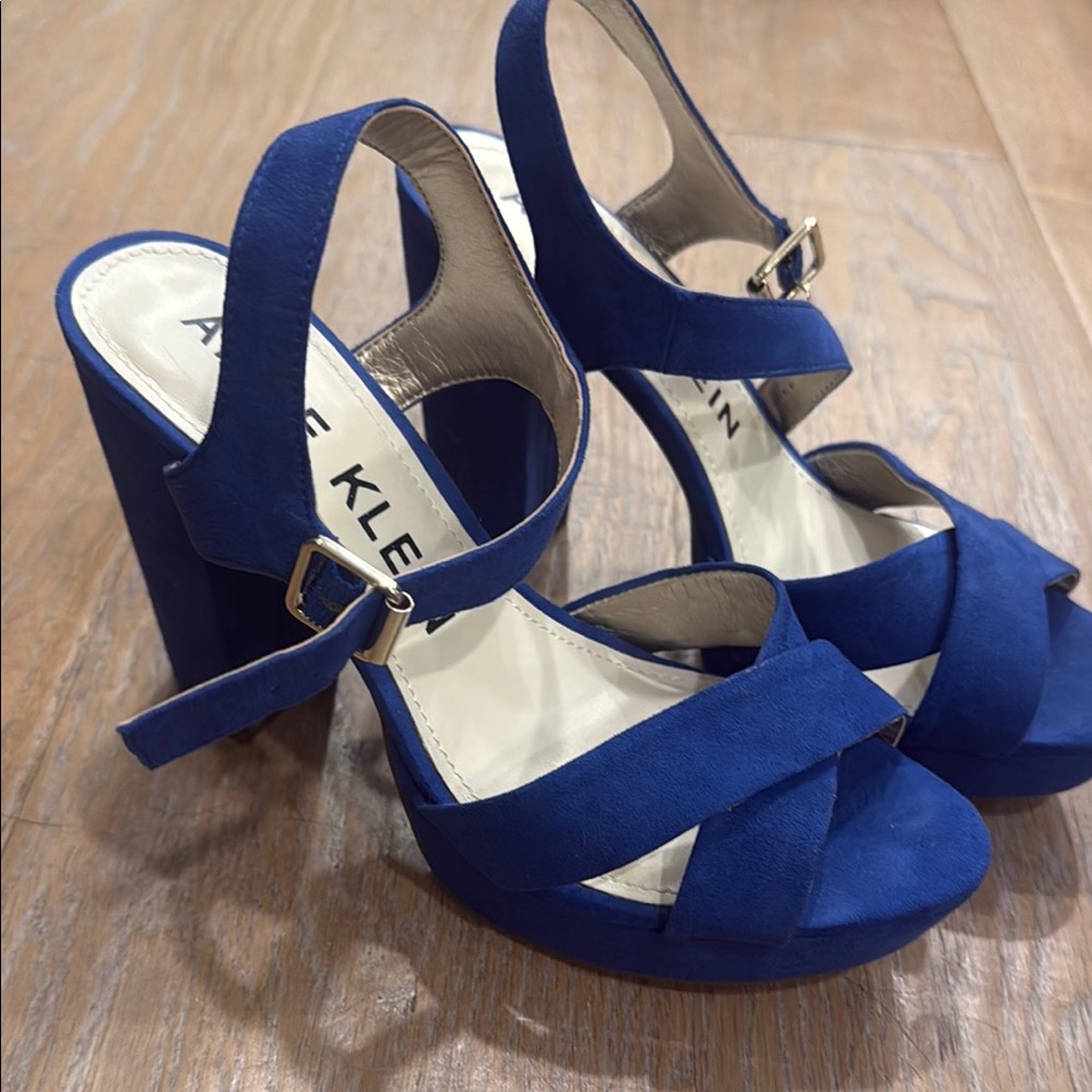 Anne Klein Blue Wedge Heels